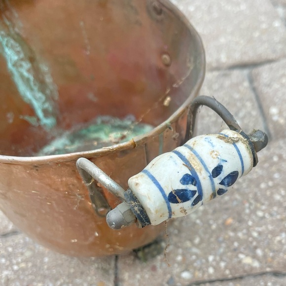 Vintage Holland Copper & Brass Scuttle with Delph handle - Picture 4 of 15
